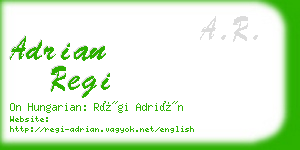 adrian regi business card